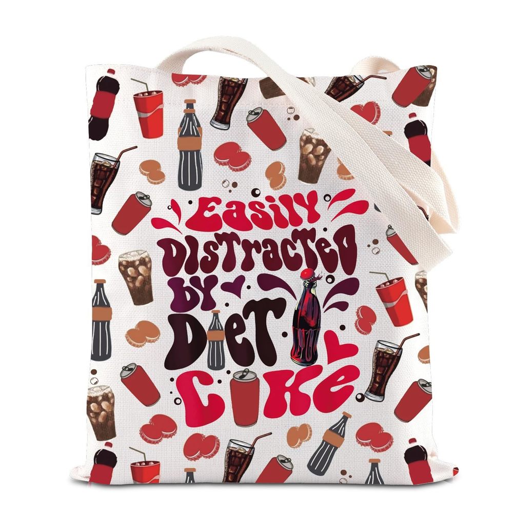 D*Et Drinks Tote Bag Soda Lover Gift Fizzy Drinking Lover Shoulder Bag Ice :)